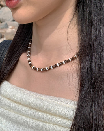 Coconut Wood Hippie Choker Necklace